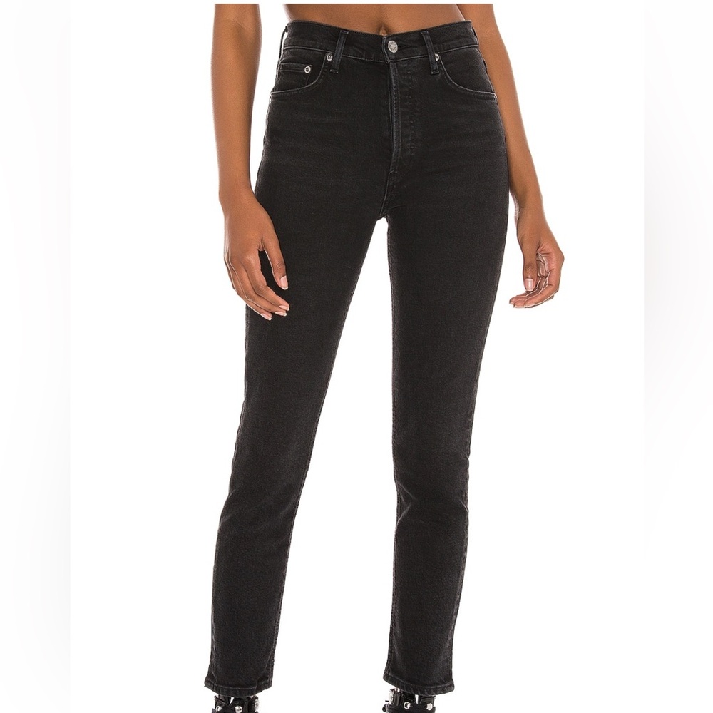 Agolde black jeans straight leg
